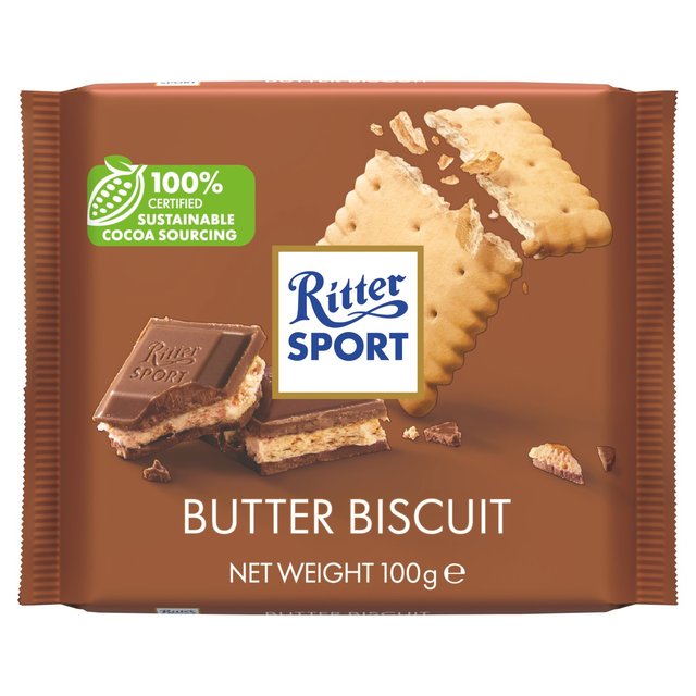 Ritter Sport Butter Biscuit Milk Chocolate, 100g