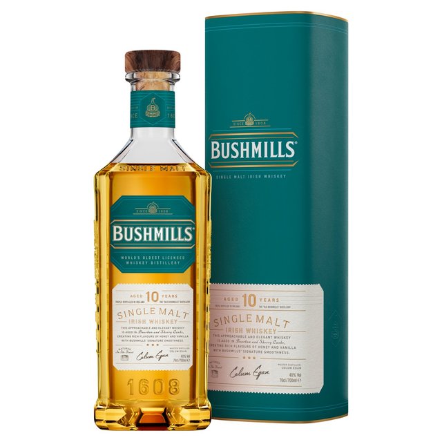 Bushmills 10 Year Old Single Malt Irish Whiskey, 70cl