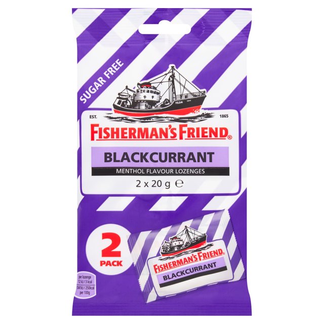 Fisherman’s Friend Blackcurrant Lozenges, 2 x 20g