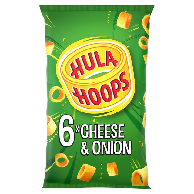 Hula Hoops Cheese & Onion Multipack Crisps 6 Pack, 6 Per Pack