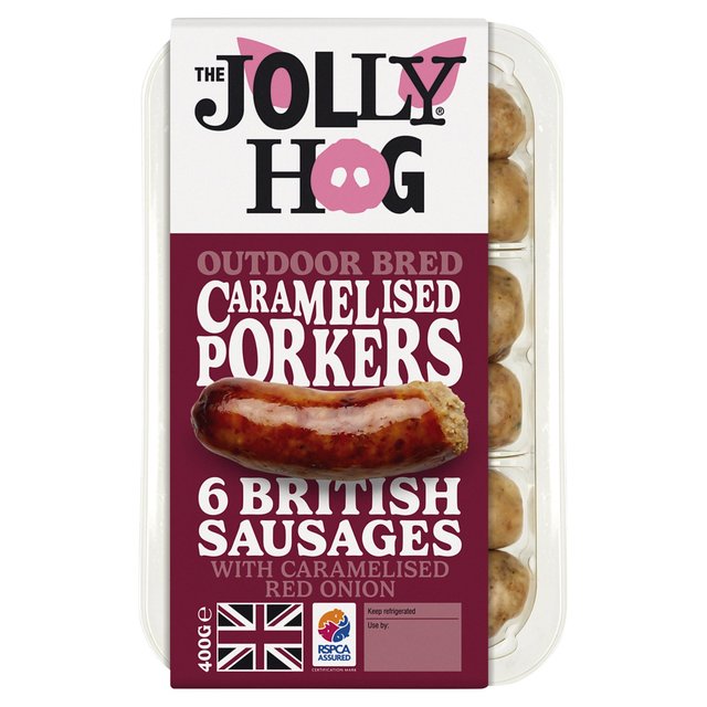 The Jolly Hog Pork & Caramelised Onion Sausages, 400g