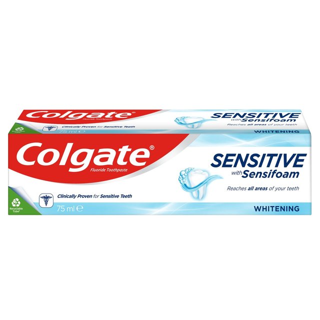 Colgate Sensitive With Sensifoam Whitening Toothpaste, 75ml