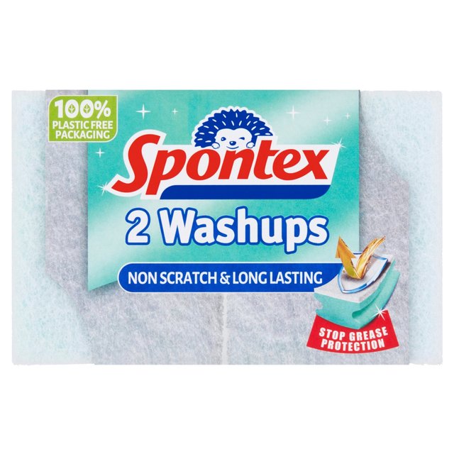 Spontex Washups Non-Scratch, 2 Per Pack