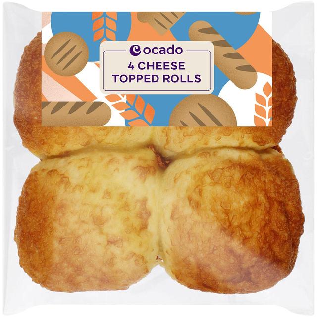 Ocado Cheese Topped Rolls, 4 Per Pack
