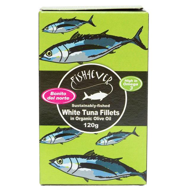 Fish 4 Ever White Tuna in Organic Olive Oil, 120g