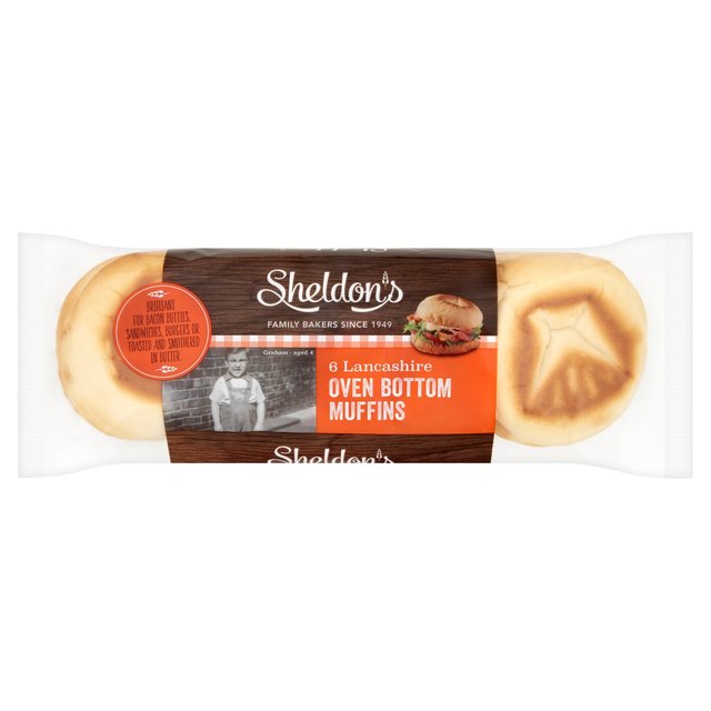 Sheldon’s Lancashire Oven Bottom Muffins, 6 Per Pack