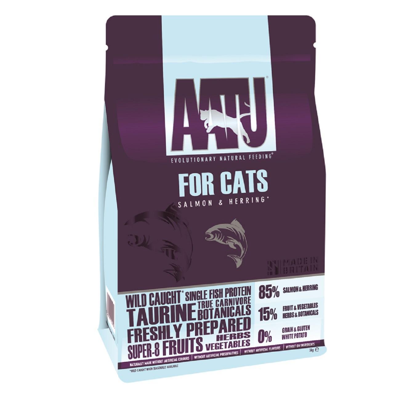 An image of AATU 85/15 Salmon and Herring Adult Cat Food