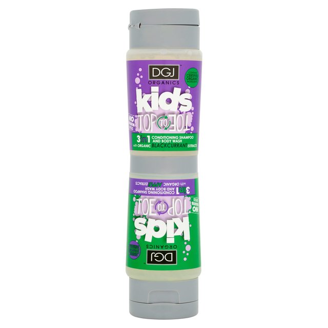 DGJ Organics Kids Top to Toe Shampoo & Body Wash Apple & Blackcurrant, 250ml