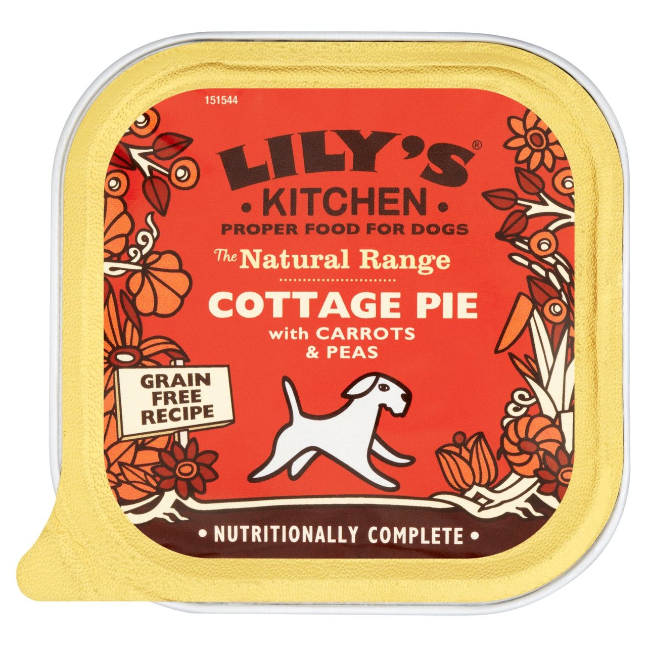 An image of Lily's Kitchen Natural Cottage Pie with Carrots & Peas for Dogs