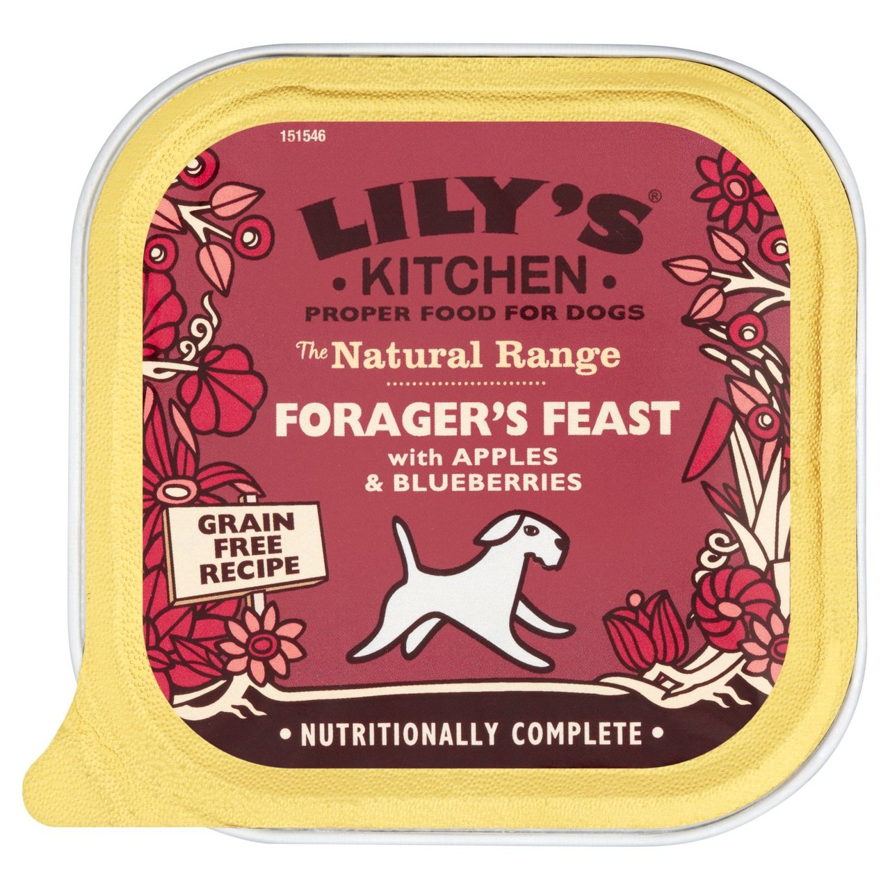 An image of Lily's Kitchen Natural Forager's Feast with Apples & Blueberries for Dogs