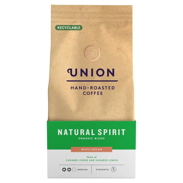 Union Hand Roasted Organic Natural Spirit Wholebean, 200g