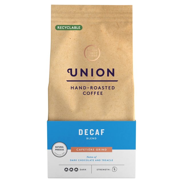 Union Hand Roasted Decaf Cafetiere Grind, 200g