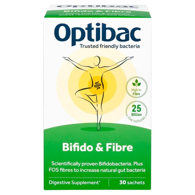 Optibac Probiotics Bifido & Fibre 30 Sachets, 30 per Pack
