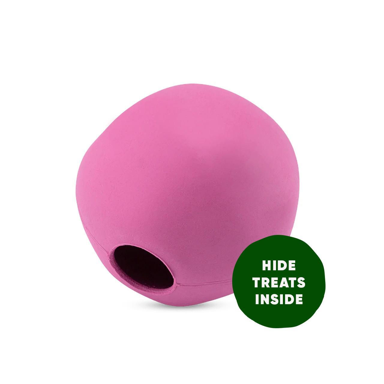 An image of Beco Pets Treat and Chew Ball Pink Small