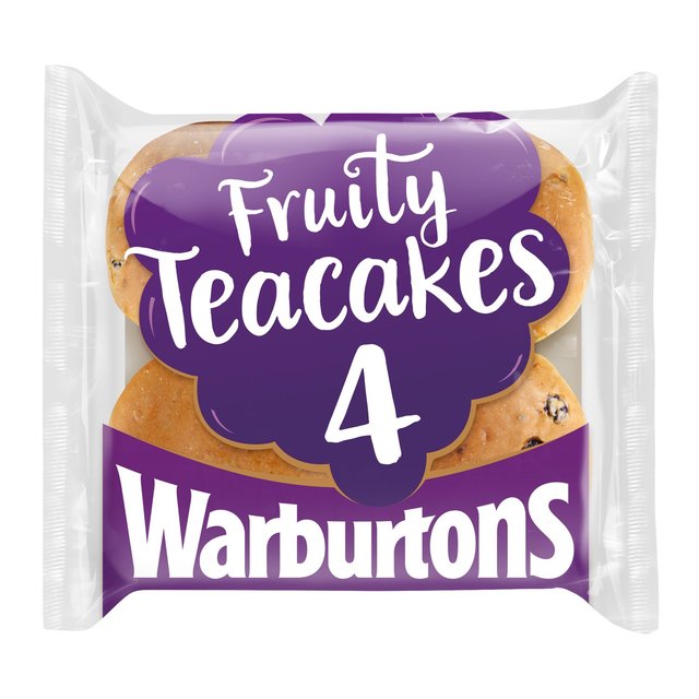 Warburtons Fruity Teacakes, 4 Per Pack