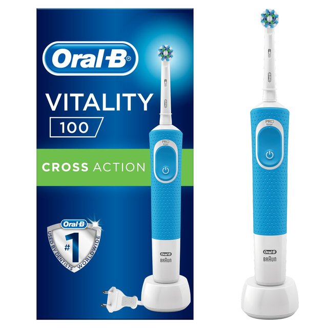 Oral-B Vitality Plus CrossAction Electric Rechargeable Toothbrush, One Size