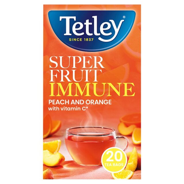 Tetley Super Fruit Tea Immune Peach & Orange Tea Bags
