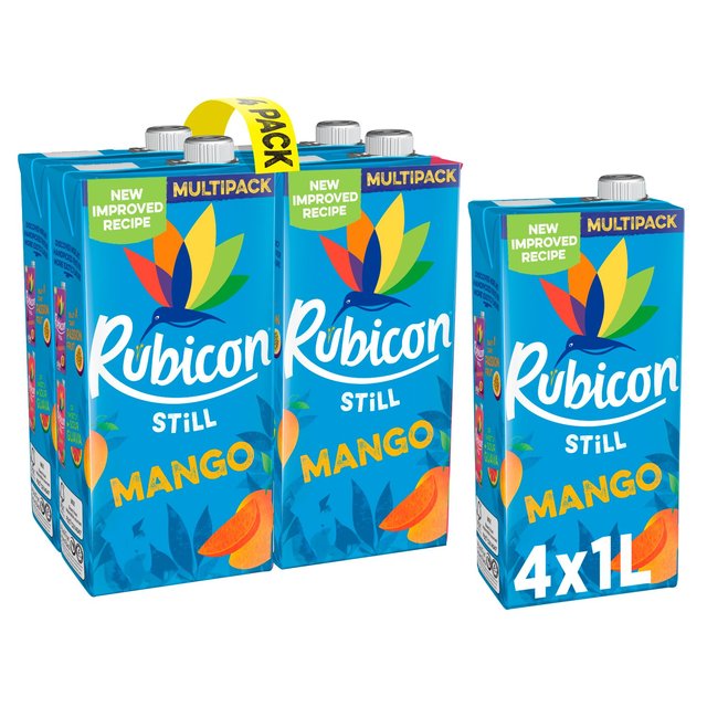 Rubicon Still Mango Juice Drink, 4 x 1L