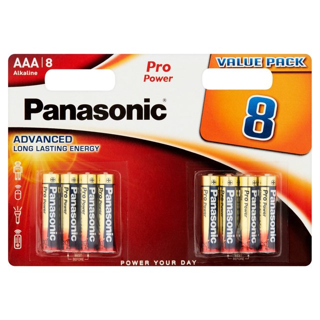 Panasonic Pro Power Aaa Batteries Alkaline, 8 per Pack