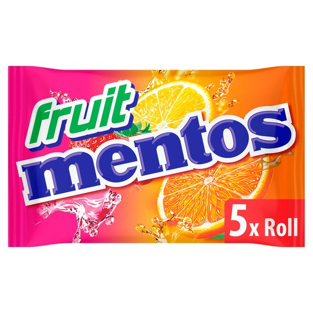 Mentos Chewy Fruit Sweets Multipack, 5 x 38g