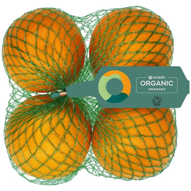 Ocado Organic Oranges, 4 Per Pack