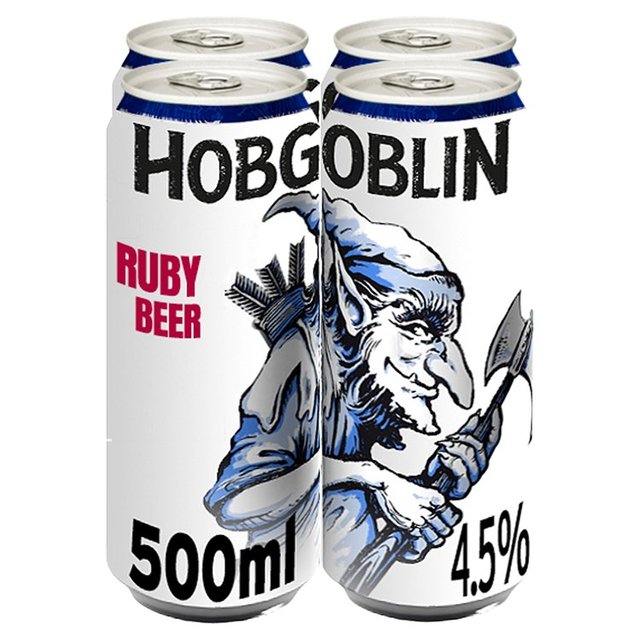 Hobgoblin Ruby Ale Beer Cans, 4 x 500ml