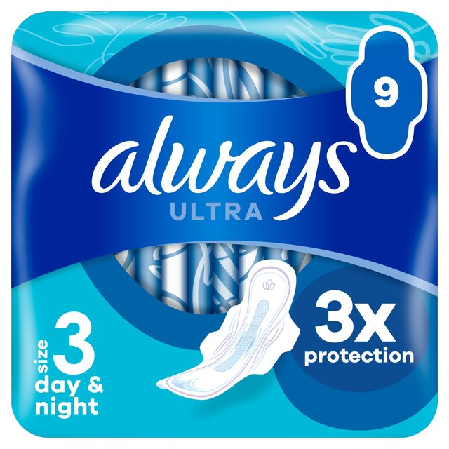 Always Sanitary Towels Ultra Night, Size 3, Wings
