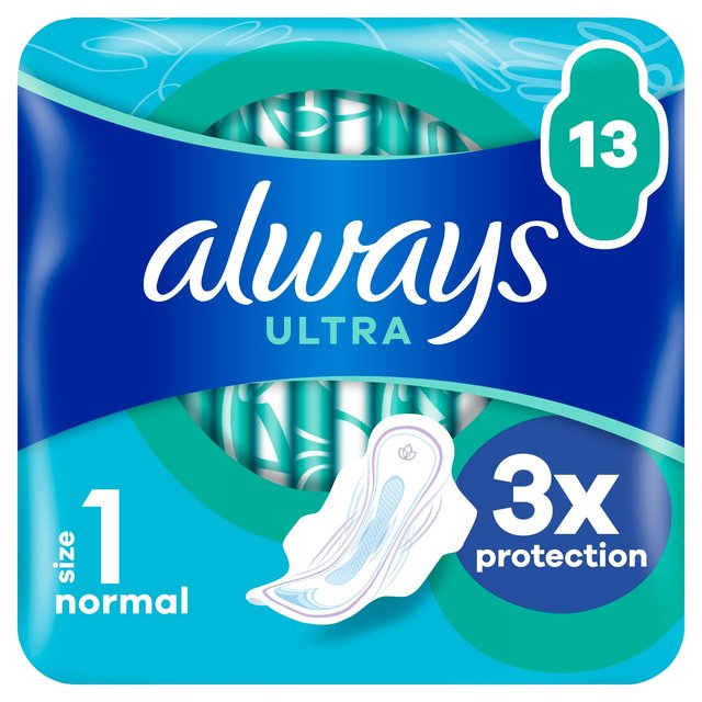 Always Sanitary Towels Ultra Normal, Size 1, Wings