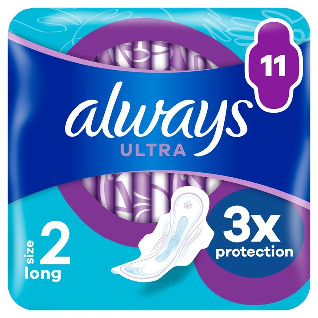 Always Sanitary Towels Ultra Long, Size 2, Wings