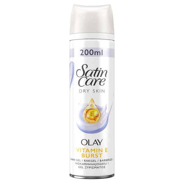 Gillette Venus Satin Care Shave Gel Olay Vitamin E Dry Skin, 200ml