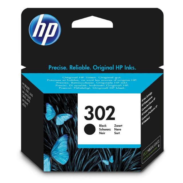 HP 302 Black Ink Cartridge, One Size