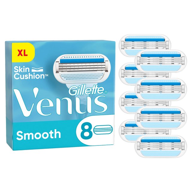 Gillette Venus Smooth Razor Blades, 8 Per Pack