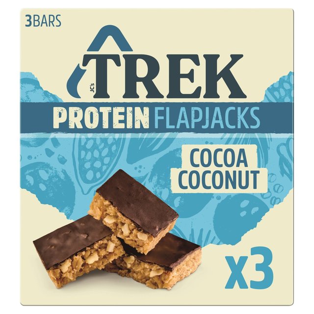 Trek Cocoa Coconut Protein Flapjacks, 3 x 50g