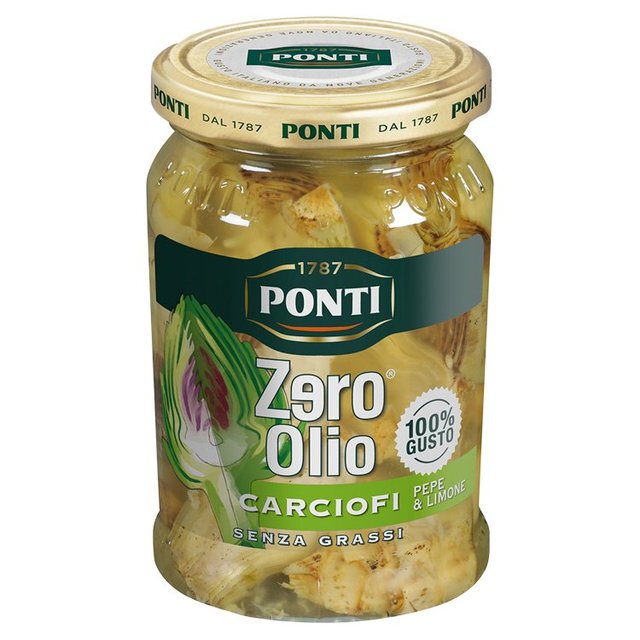 Ponti Zero Oil Pepper & Lemon Artichokes, 300g