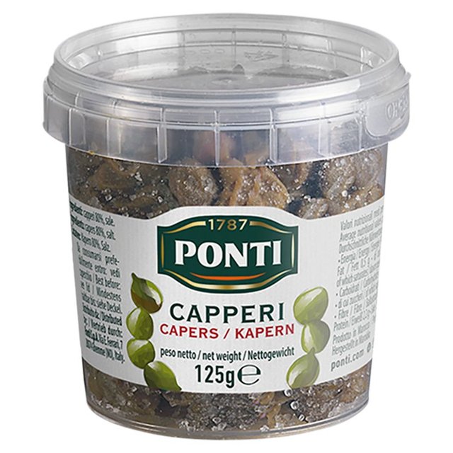 Ponti Capers In Salt, 125g