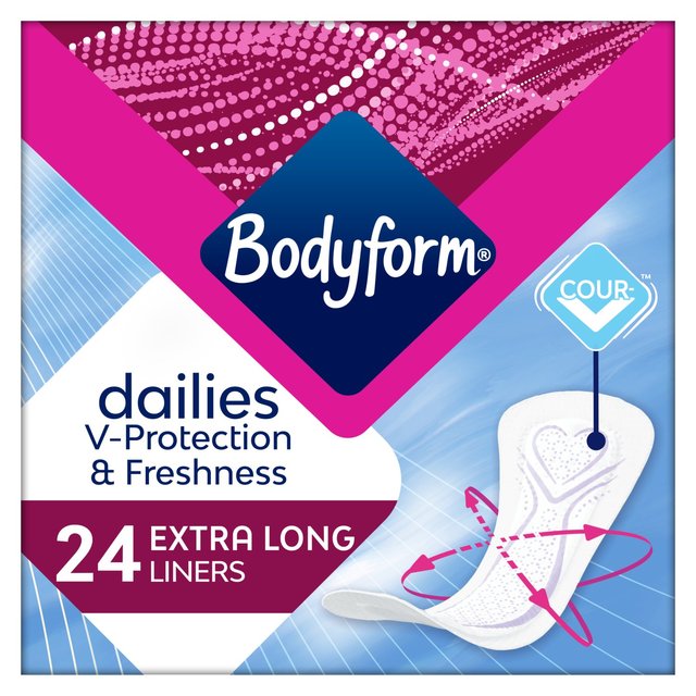 Bodyform Extra Long Pantyliners, 24 Per Pack