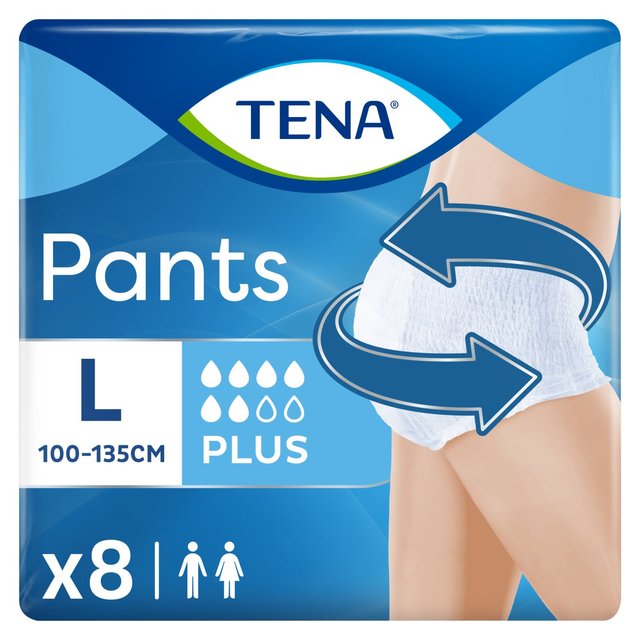 Tena Unisex Incontinence Pants Plus Large Size, Large Size 8