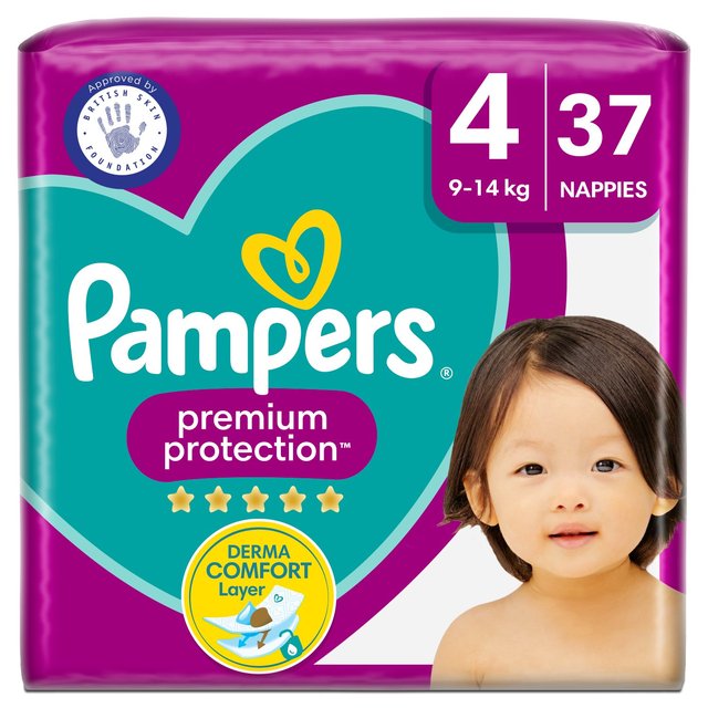 Pampers Active Fit Nappies, Size 4, 9-14kg, Essential Pack
