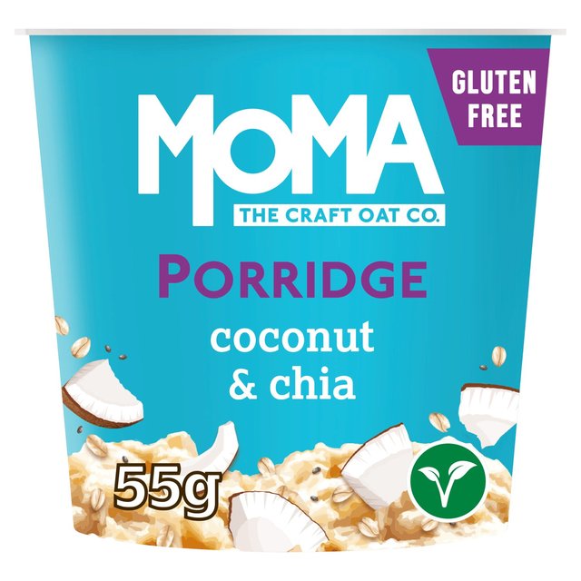 Moma Coconut & Chia Jumbo Oat Porridge Pot Gluten Free Vegan, 55g