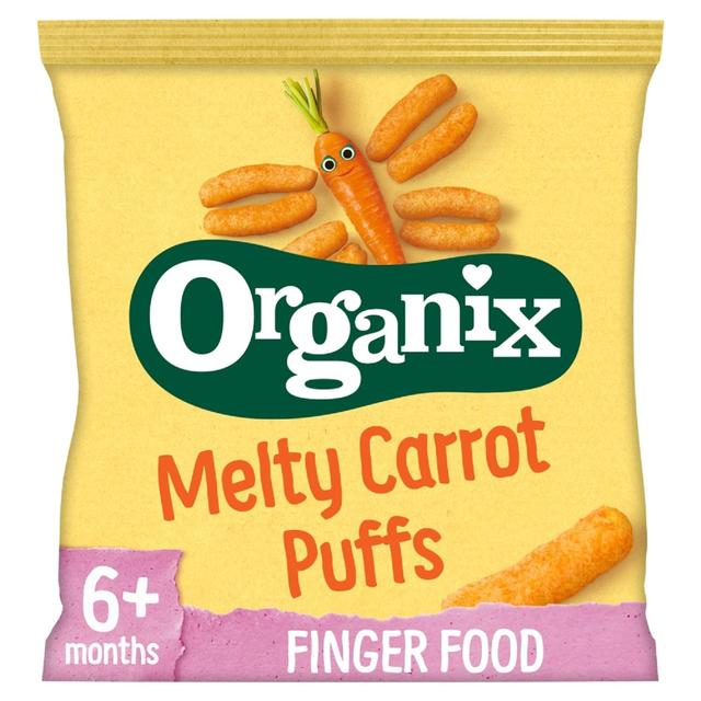 Organix Melty Carrot Organic Puffs Baby Snack 6 Months+, 20g