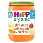 HiPP Organic Star pasta with Squash & Chicken Baby Food Jar 7+ Months 