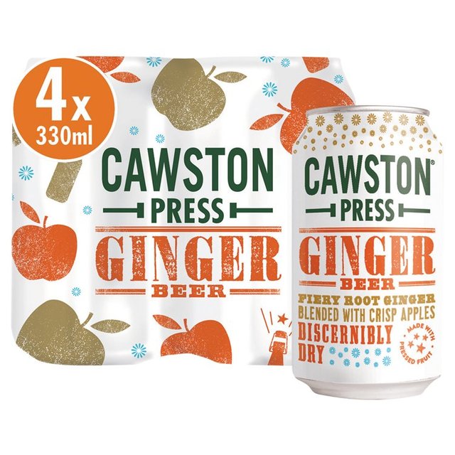 Cawston Press Sparkling Ginger Beer, 4 x 330ml
