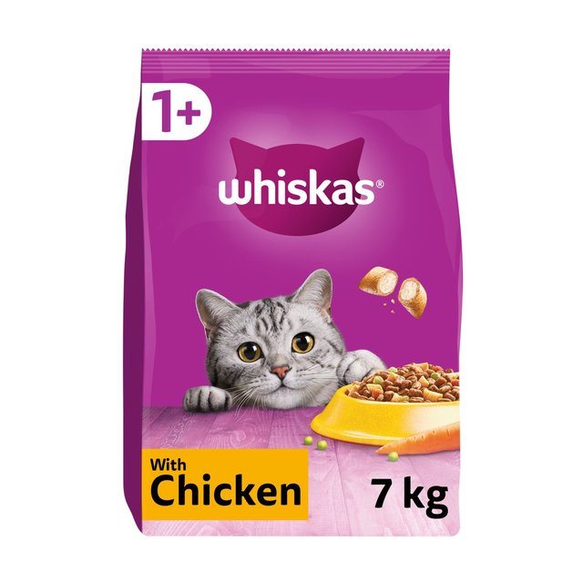 Whiskas 1+ Adult Dry Cat Food With Chicken, 7kg