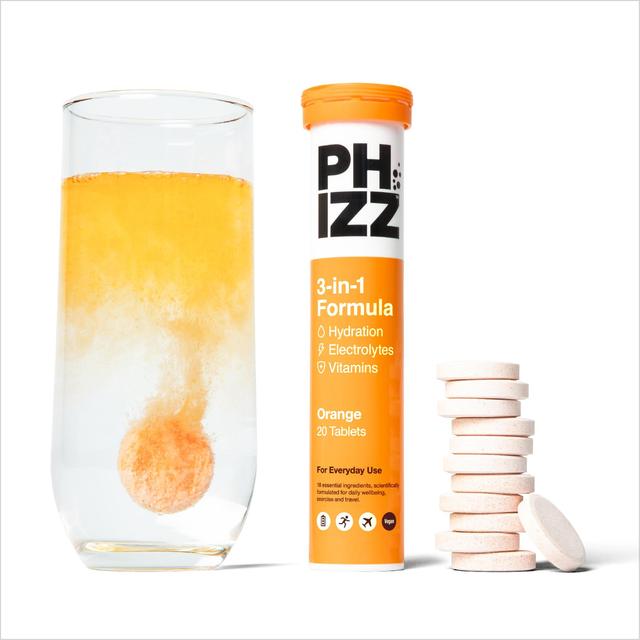 Phizz Orange 3-in-1 Hydration, Electrolytes and Vitamins Effervescent, 20 Per Pack