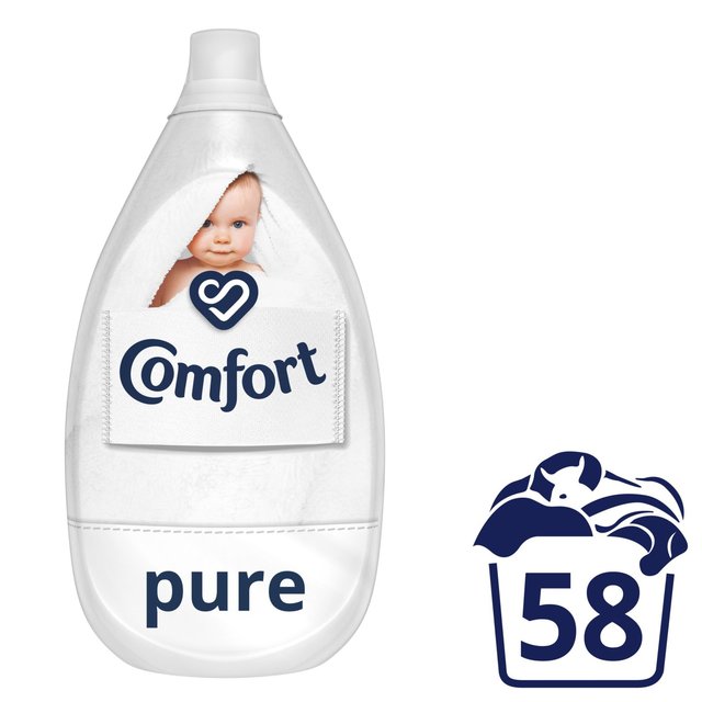 Comfort Ultra Concentrated Fabric Conditioner Pure 58 Wash, 870ml