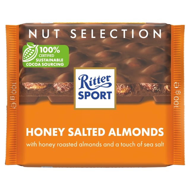Ritter Sport Nut Perfection Honey Salted Almonds Milk Chocolate, 100g