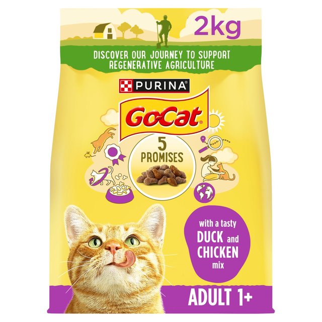 Go-Cat Adult Dry Cat Food Chicken and Duck, 2kg