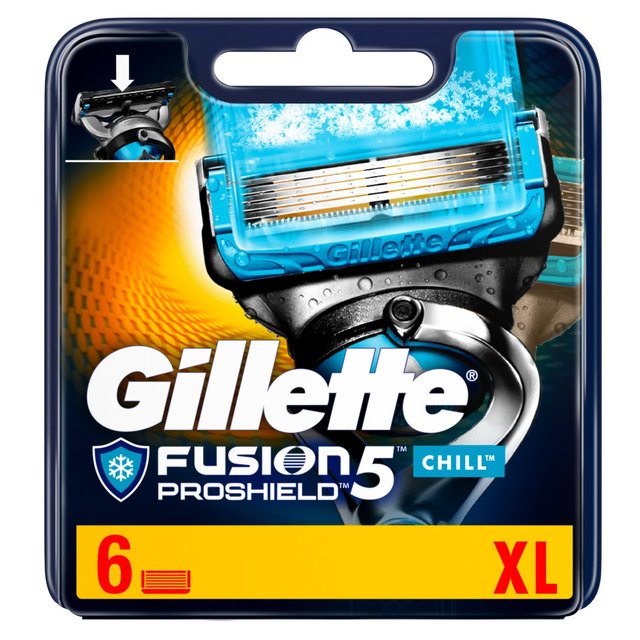 Gillette Fusion 5 ProShield Chill Razor Blades, 6 Per Pack