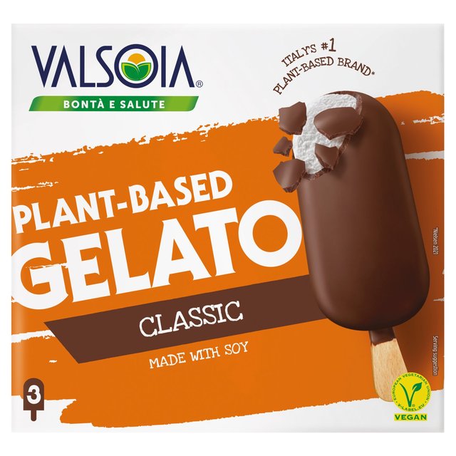 Valsoia Soya Ice Cream Sticks, 3 x 83ml
