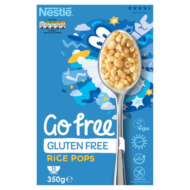 Nestle GoFree Rice Pops Gluten Free Cereal, 350g